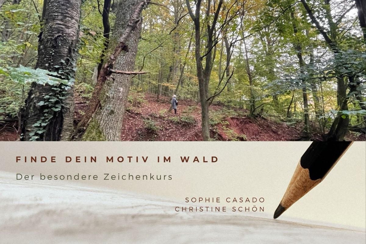 Wurzeln Blätter Linien. Pflanzen zeichnen im Wald und im Atelier