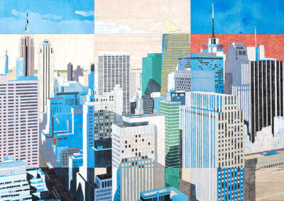 Detlef Waschkau · 3113 Skyline NYC · 2020 · 240 x 170 x 5 Pigment on wood