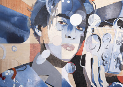 Detlef Waschkau · 1110 T. · 2023 · 198 x 128 x 5 cm · Pigment on wood